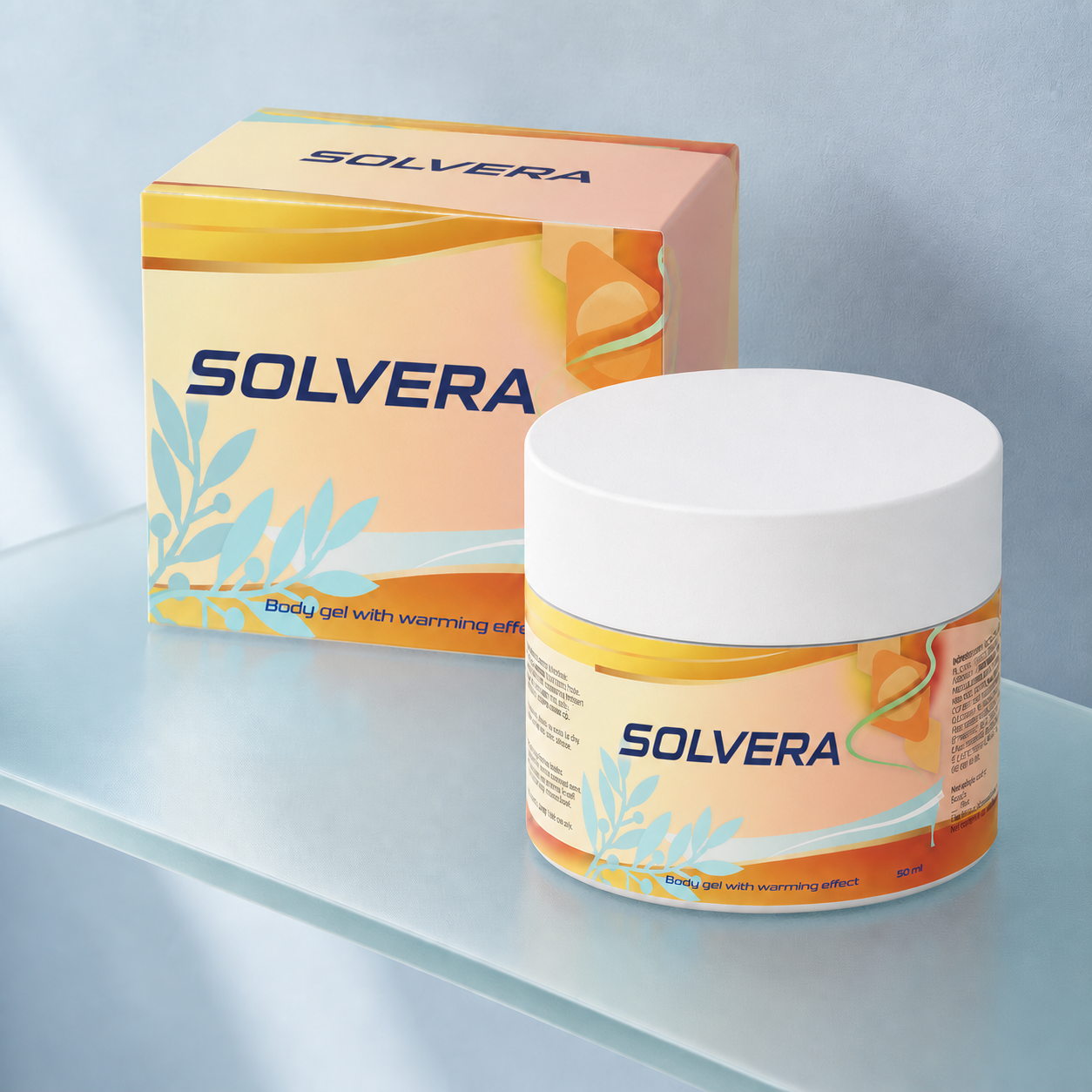 Borcanul SOLVERA de 50 ml, gel cosmetic de corp pentru uz extern